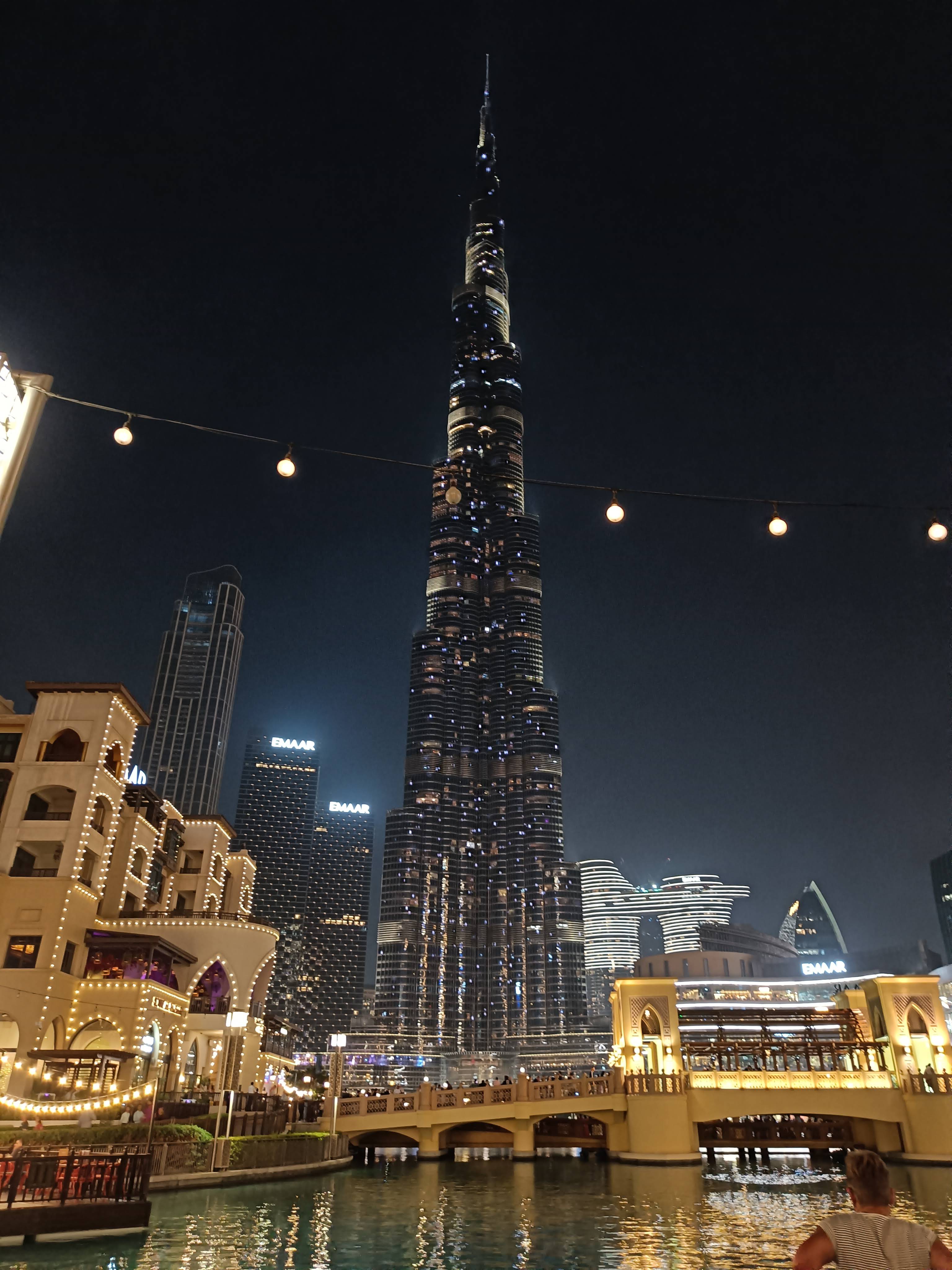 Burj Khalifa architecture details and design - close-up of the iconic Dubai landmark